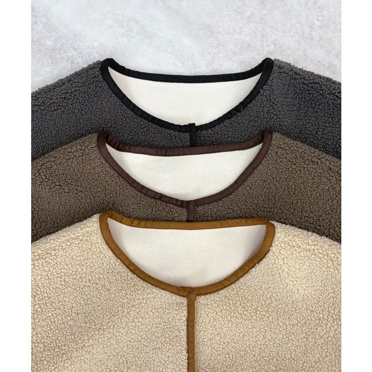 こなれ配色で差がつく。配色パイピングボアブルゾン | futier land | 詳細画像32 