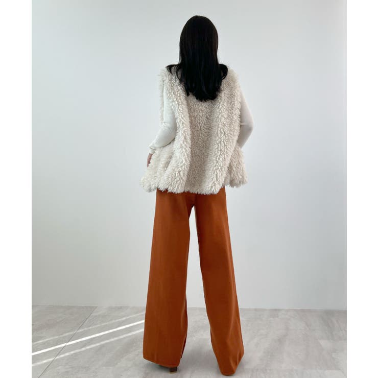 暖かい裾調整可能な2WAY。リラックスドロストニットパンツ | futier land | 詳細画像26 