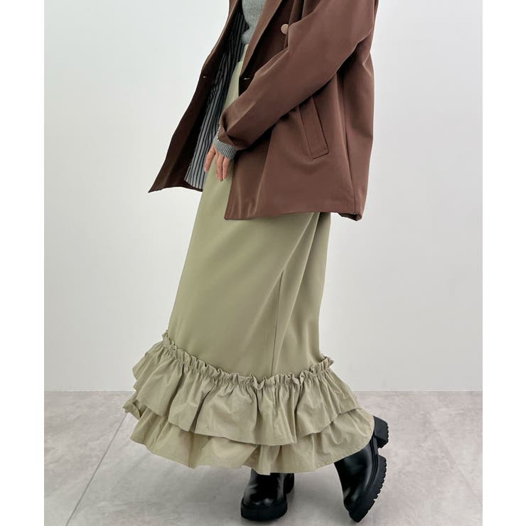 動きに華やぎを添える。ティアードフリルヘムスカート | futier land | 詳細画像25 