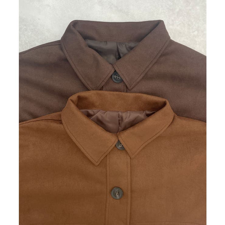 ゆるっとシルエットが今っぽい。スエードショートステンカラージャケット | futier land | 詳細画像20 