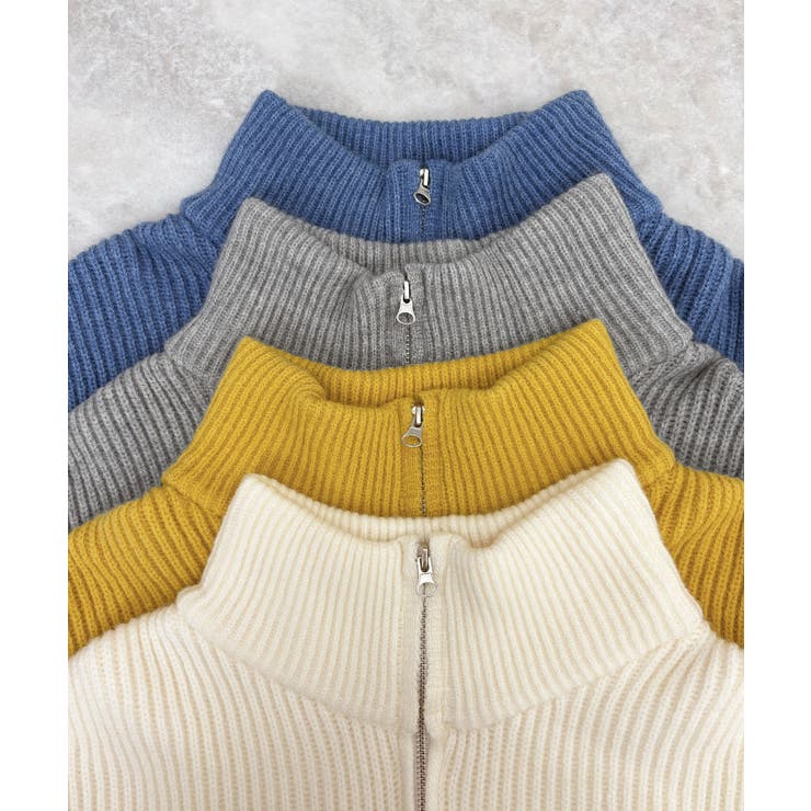 ジップで魅せるこなれニット。ハーフジップニットプルオーバー | futier land | 詳細画像34 