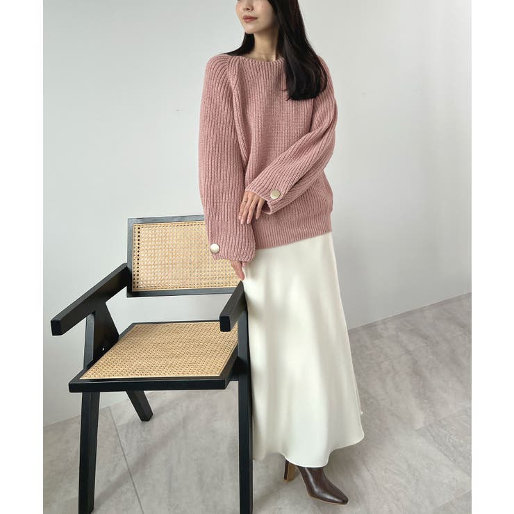 上品溢れるアクセント。袖ボタンKNIT | futier land | 詳細画像31 