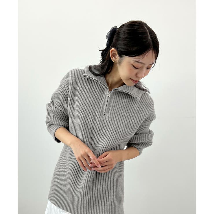 ジップで魅せるこなれニット。ハーフジップニットプルオーバー | futier land | 詳細画像26 