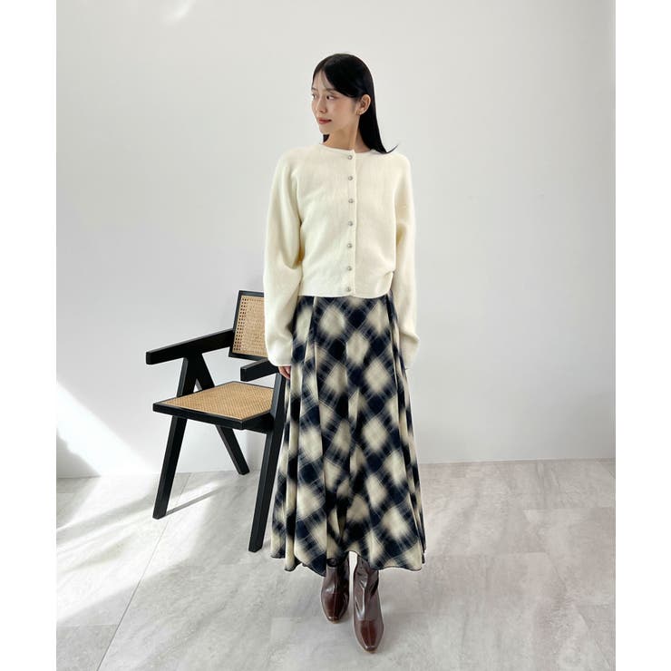 ふんわり袖でこなれ感アップ。バルーンスリーブモヘアニットカーディガン | futier land | 詳細画像22 