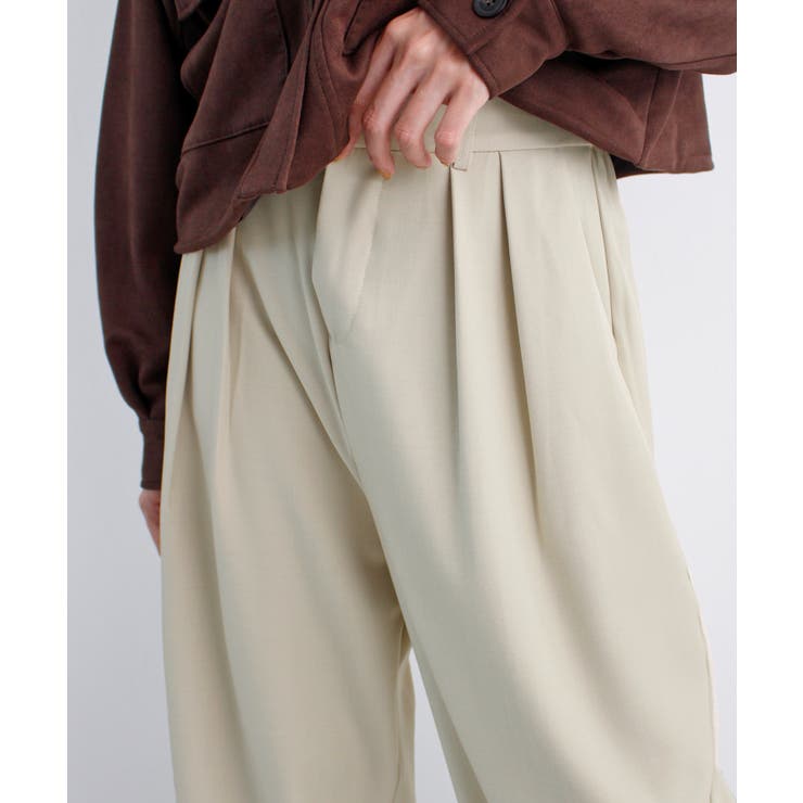 ゆるっと楽ちん。ツータックワイドストレートスラックス/ロング丈 | futier land | 詳細画像25 