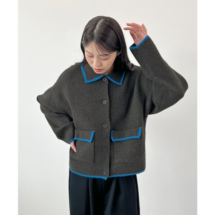 大人上品な配色。襟付きニットアウター | futier land | 詳細画像11 