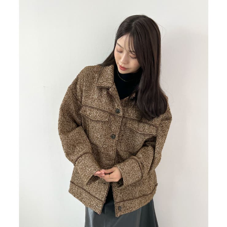 さらっと羽織って今っぽく。ツイードフリンジミドルCPOJK | futier land | 詳細画像28 