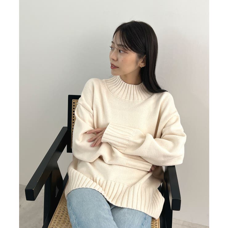 バックスリットオーバーニット | futier land | 詳細画像12 