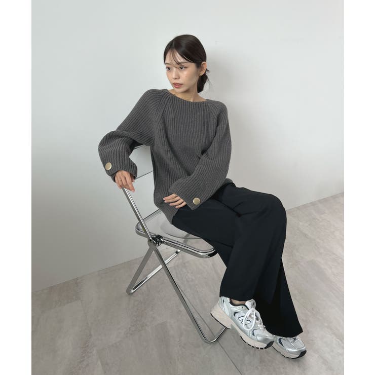 上品溢れるアクセント。袖ボタンKNIT | futier land | 詳細画像18 