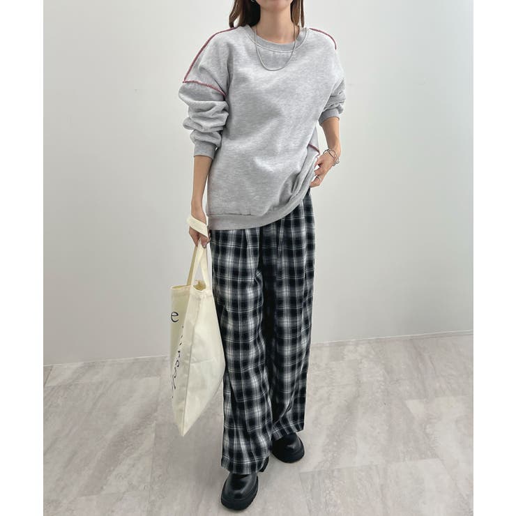 オトナ配色カラー。リンキングスウェットプルオーバー | futier land | 詳細画像31 