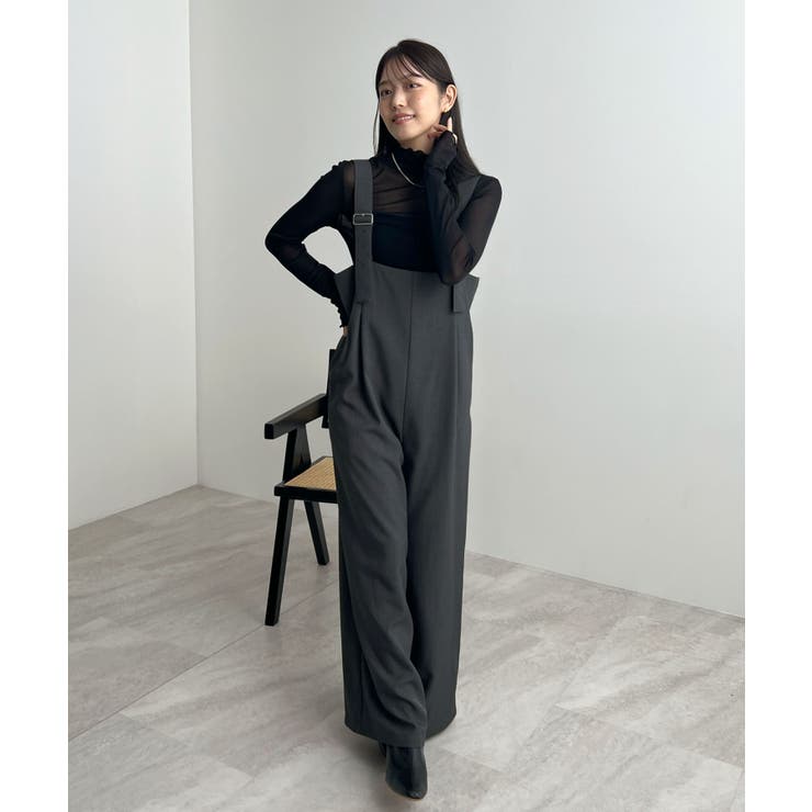 モードなムード香る。ベルトショルダーサロペット | futier land | 詳細画像22 