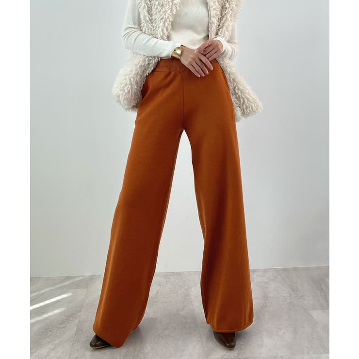 暖かい裾調整可能な2WAY。リラックスドロストニットパンツ | futier land | 詳細画像30 