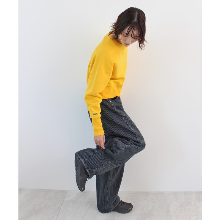 《ABYS》ロゴ刺繍ショート丈トレーナー | futier land | 詳細画像30 