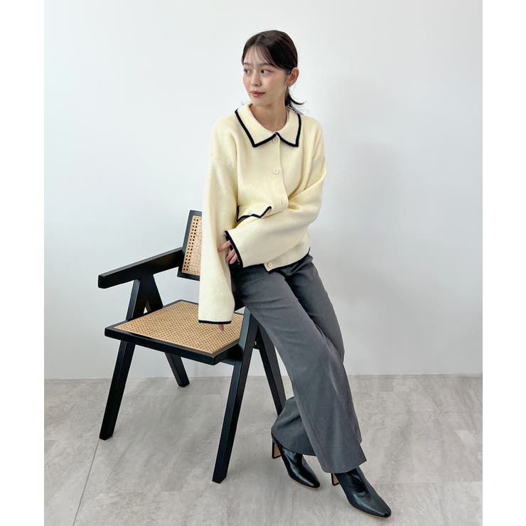 大人上品な配色。襟付きニットアウター | futier land | 詳細画像16 