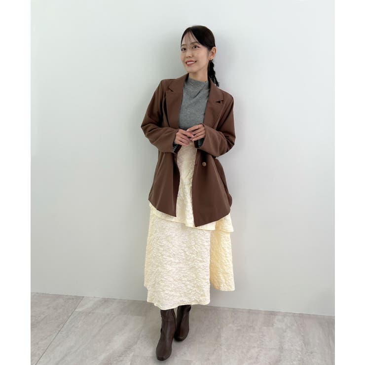 高級感漂う。ジャガードフラワーティアードスカート | futier land | 詳細画像21 