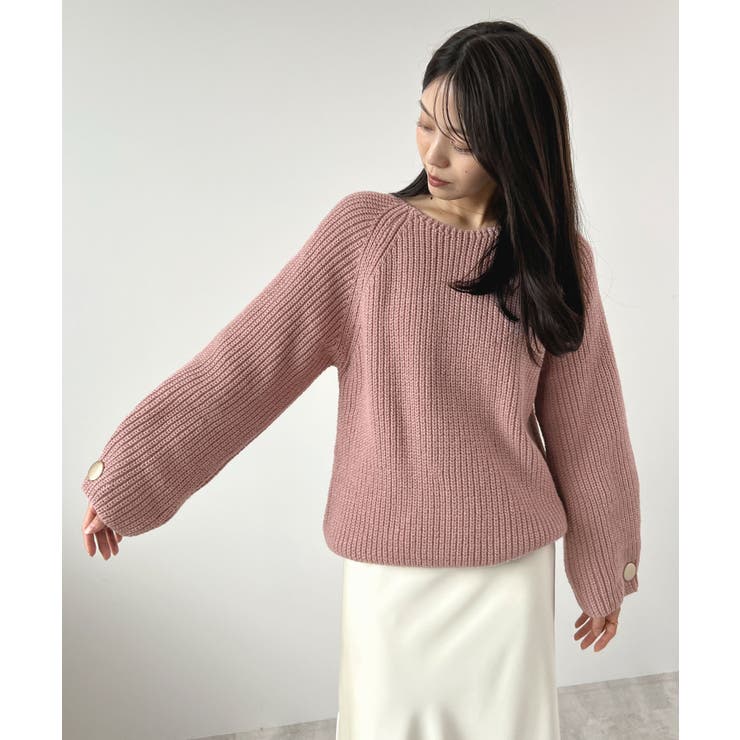 上品溢れるアクセント。袖ボタンKNIT | futier land | 詳細画像33 