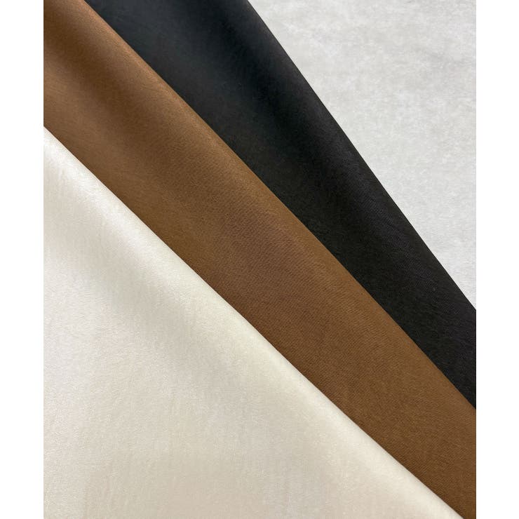 上品なツヤで洗練スタイルに。厚地サテンスカート | futier land | 詳細画像26 