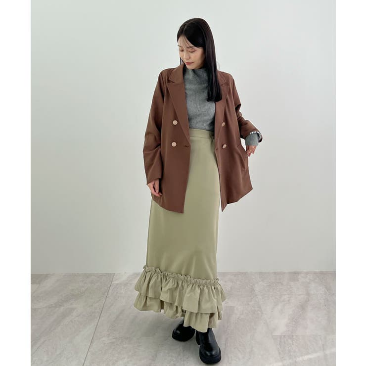 動きに華やぎを添える。ティアードフリルヘムスカート | futier land | 詳細画像26 