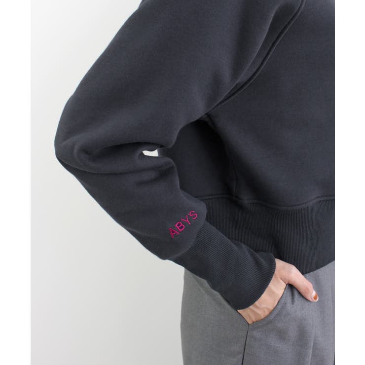 《ABYS》ロゴ刺繍ショート丈トレーナー | futier land | 詳細画像36 