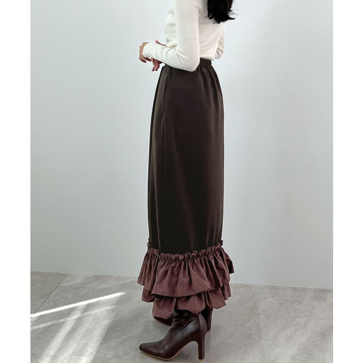 動きに華やぎを添える。ティアードフリルヘムスカート | futier land | 詳細画像22 