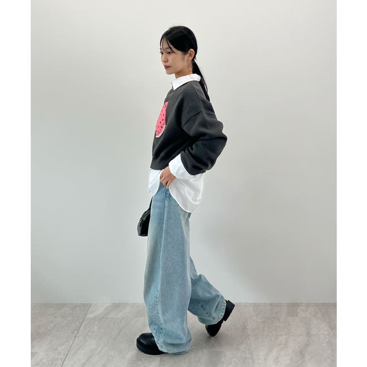 主役級レオパードで着映える。レオパード相良ショート丈スウェットトップス | futier land | 詳細画像11 