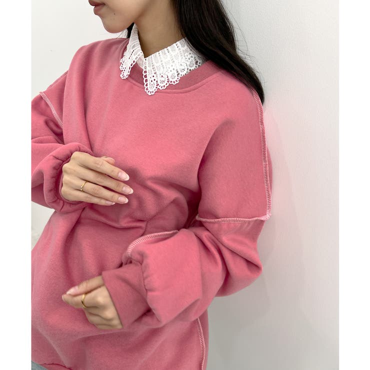 ピンク | オトナ配色カラー。リンキングスウェットプルオーバー | futier land
