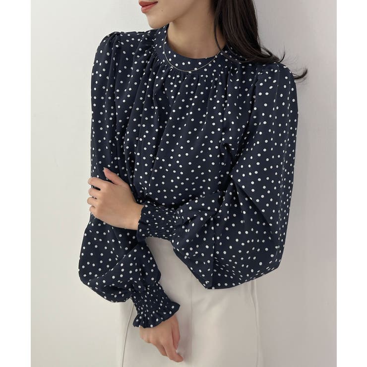 裏起毛あたたかい。ハイネックバルーンスリーブブラウス | futier land | 詳細画像25 