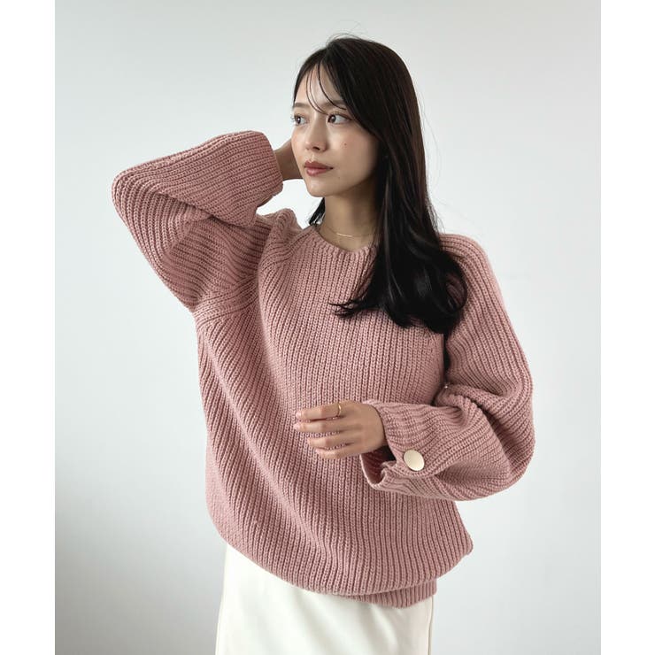 上品溢れるアクセント。袖ボタンKNIT | futier land | 詳細画像36 