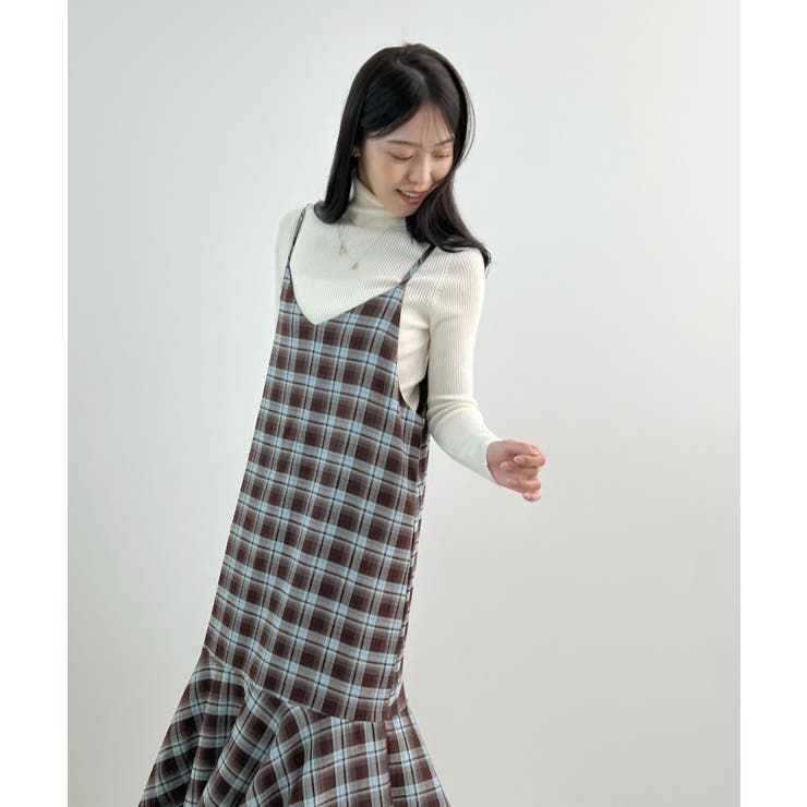 秋ムード高まる。チェックキャミOP | futier land | 詳細画像19 