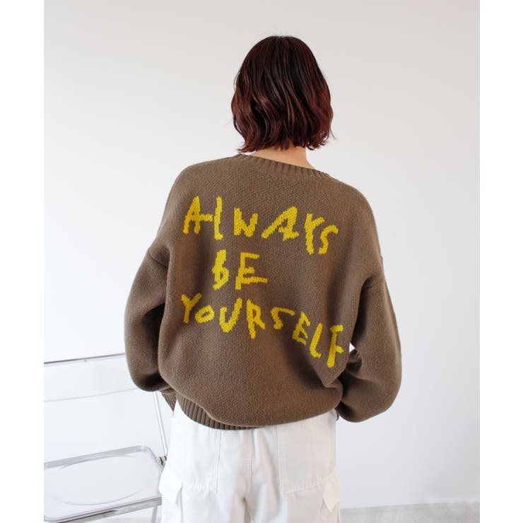 《ABYS》後ろ姿も可愛く決まる。バックロゴニットトップス | futier land | 詳細画像12 