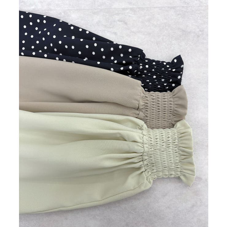 裏起毛あたたかい。ハイネックバルーンスリーブブラウス | futier land | 詳細画像31 