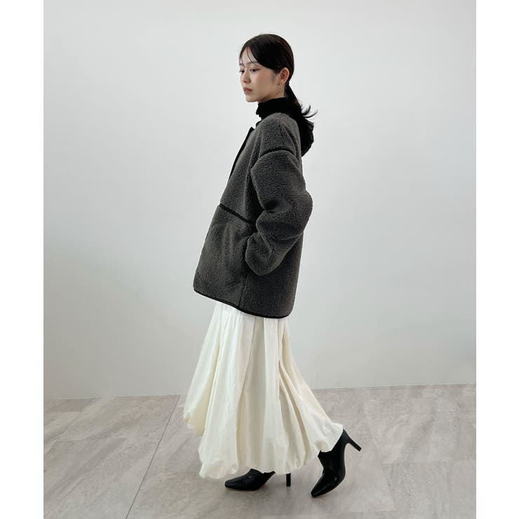 こなれ配色で差がつく。配色パイピングボアブルゾン | futier land | 詳細画像29 