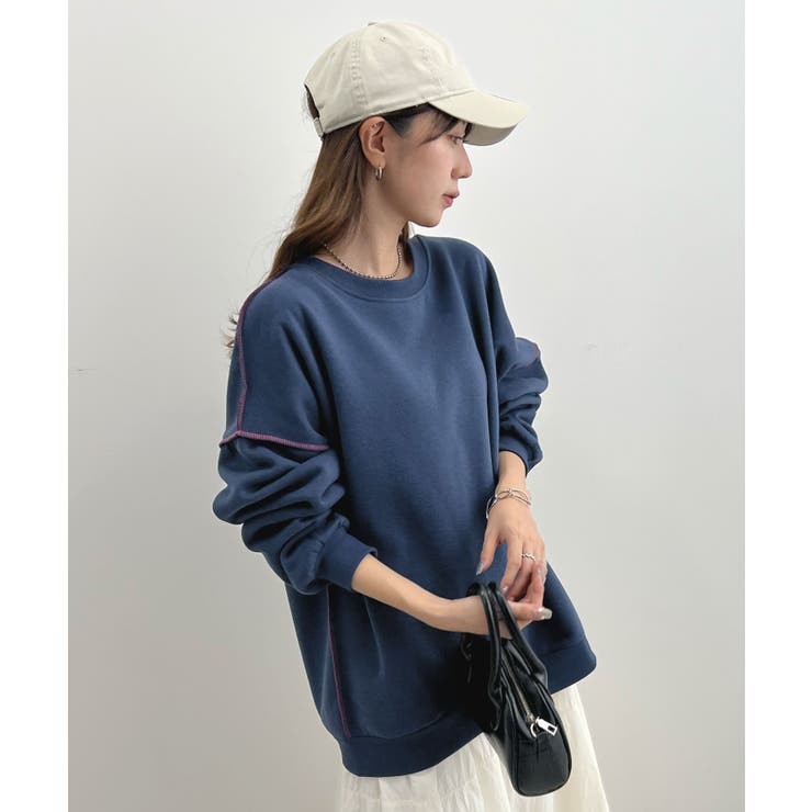 オトナ配色カラー。リンキングスウェットプルオーバー | futier land | 詳細画像39 