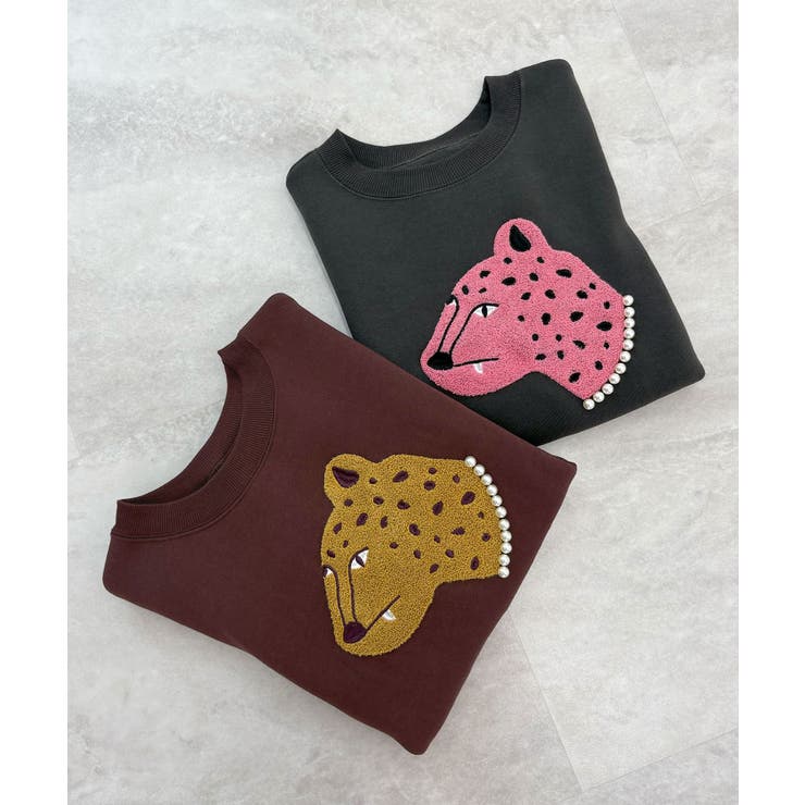 主役級レオパードで着映える。レオパード相良ショート丈スウェットトップス | futier land | 詳細画像26 