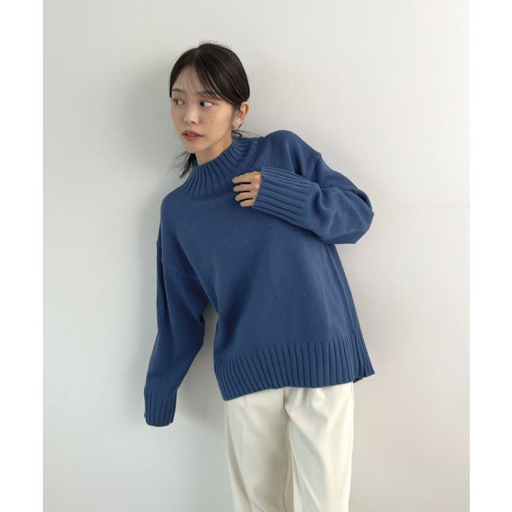 ブルー | バックスリットオーバーニット | futier land