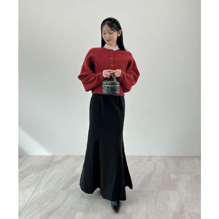 ふんわり袖でこなれ感アップ。バルーンスリーブモヘアニットカーディガン | futier land | 詳細画像30 