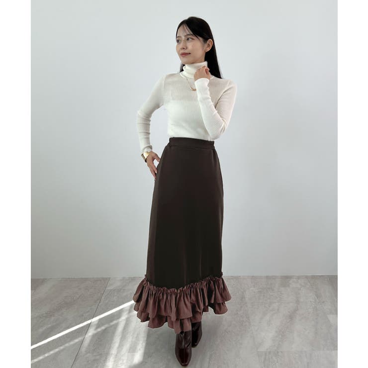 動きに華やぎを添える。ティアードフリルヘムスカート | futier land | 詳細画像20 