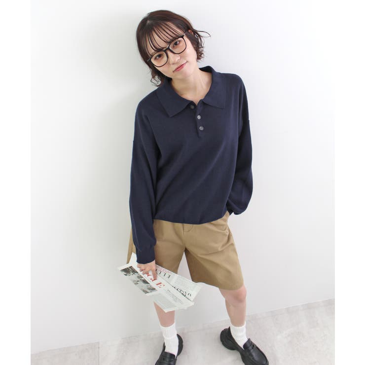 《ABYS》大人カジュアルが叶う。襟付きポロカラーニットトップス | futier land | 詳細画像33 