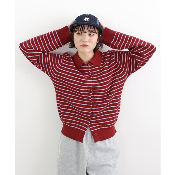 《ABYS》トレンド感ある配色。襟付きボーダーニット | futier land | 詳細画像17 