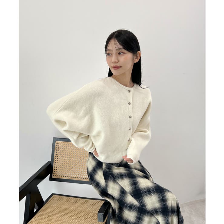 ふんわり袖でこなれ感アップ。バルーンスリーブモヘアニットカーディガン | futier land | 詳細画像18 