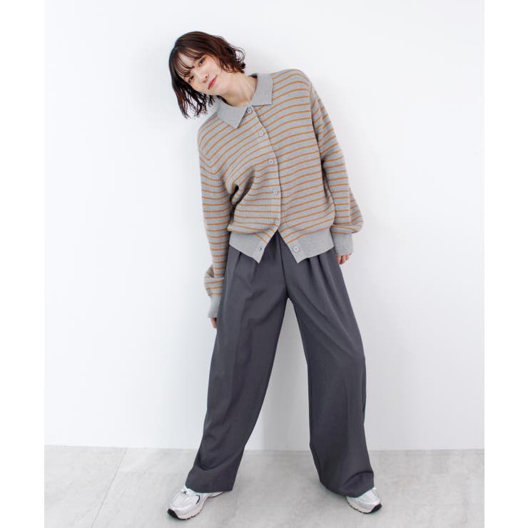 《ABYS》トレンド感ある配色。襟付きボーダーニット | futier land | 詳細画像27 