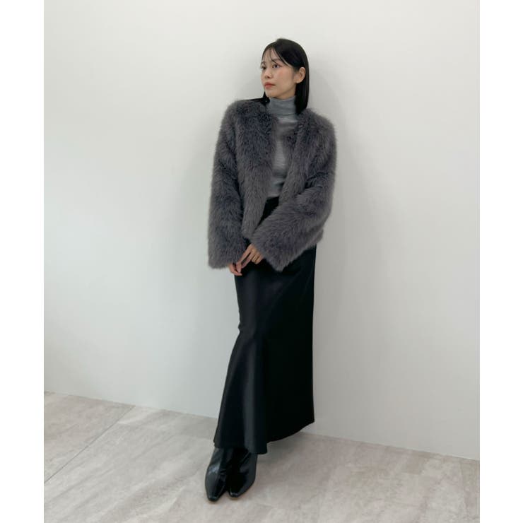 上品なツヤで洗練スタイルに。厚地サテンスカート | futier land | 詳細画像11 