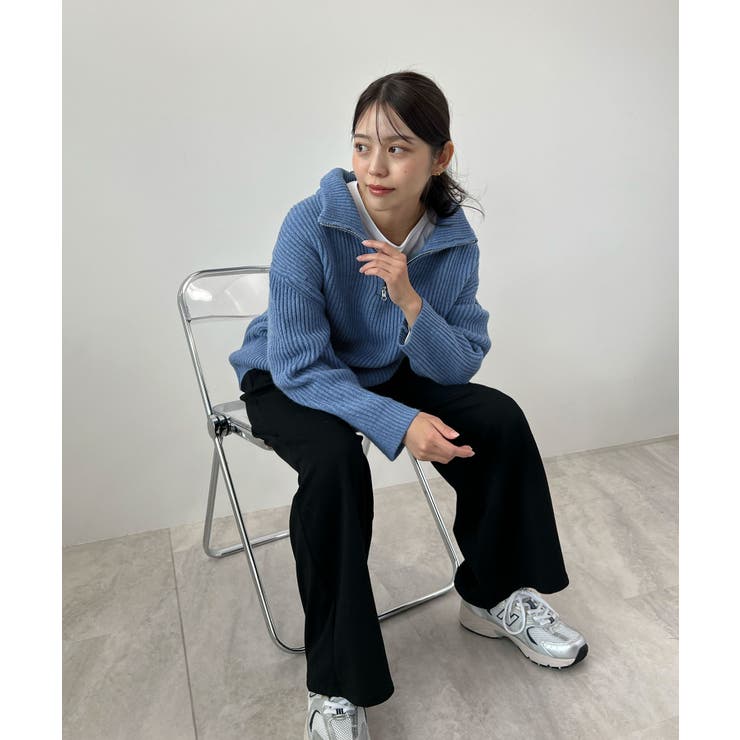 ジップで魅せるこなれニット。ハーフジップニットプルオーバー | futier land | 詳細画像13 