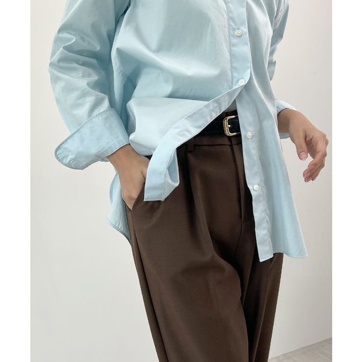 脚長効果抜群の美脚ライン。センタータックテーパードパンツ | futier land | 詳細画像17 