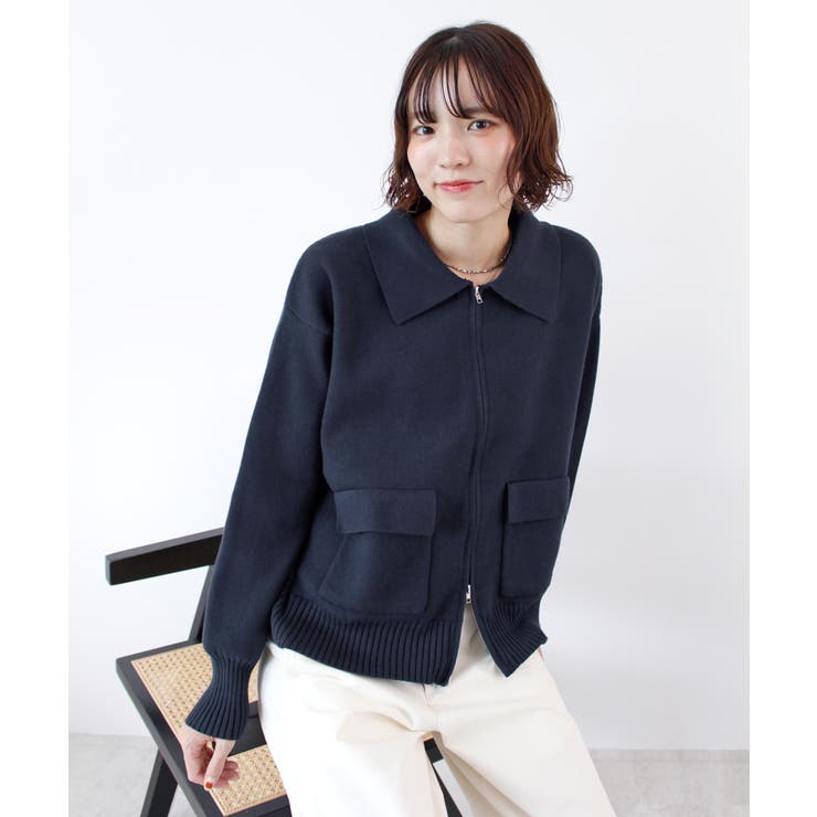《ABYS》ラフに羽織れてこなれる。zip付ニットカーディガン | futier land | 詳細画像27 