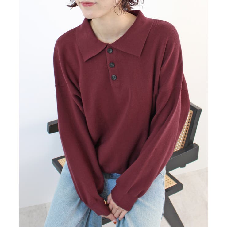 《ABYS》大人カジュアルが叶う。襟付きポロカラーニットトップス | futier land | 詳細画像27 