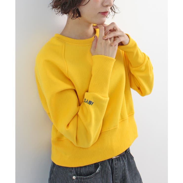 《ABYS》ロゴ刺繍ショート丈トレーナー | futier land | 詳細画像27 