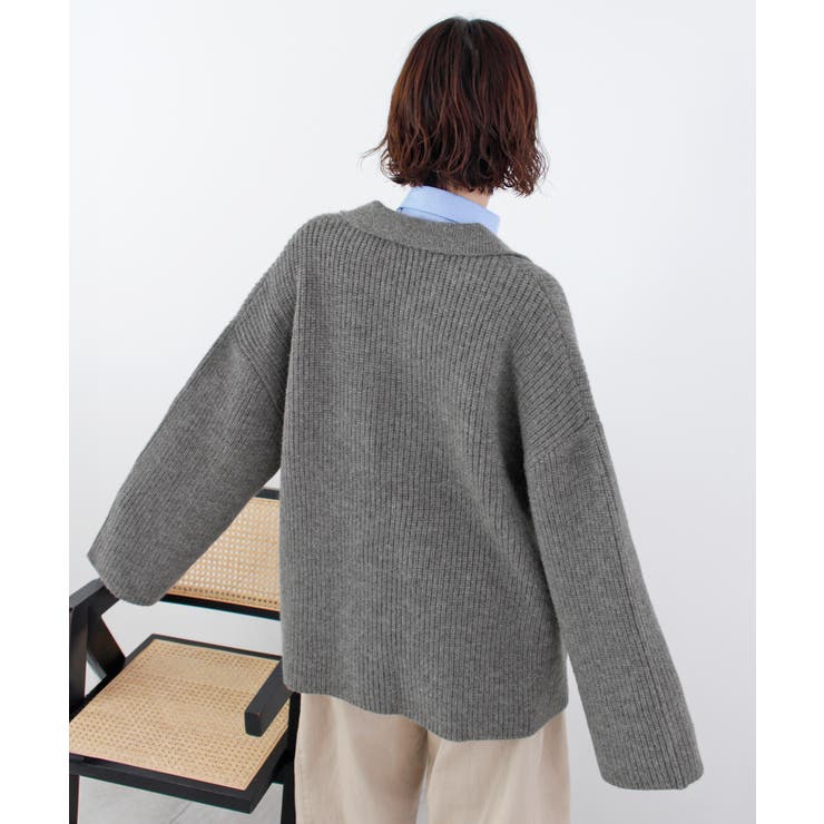 《ABYS》アルパカタッチ襟付きキーネックプルオーバー | futier land | 詳細画像26 