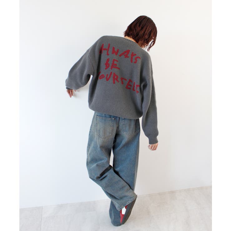 《ABYS》後ろ姿も可愛く決まる。バックロゴニットトップス | futier land | 詳細画像22 