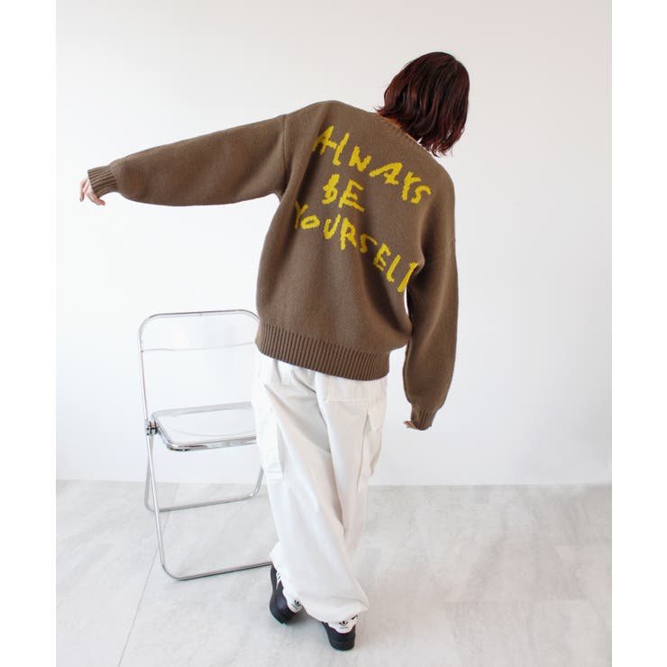 《ABYS》後ろ姿も可愛く決まる。バックロゴニットトップス | futier land | 詳細画像13 